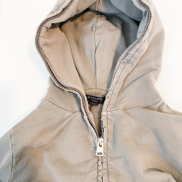 AllSaints Xonda Crop Zip Hoodie - Picture 8 of 12